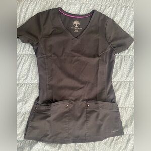 XXS Healing Hands Purple Label Stretch Scrub Top